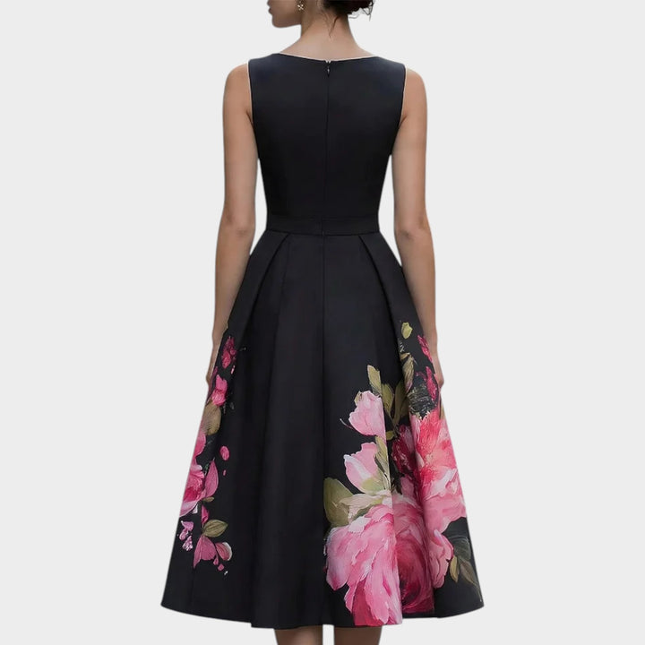 Elegant Floral Fit & Flare Dress