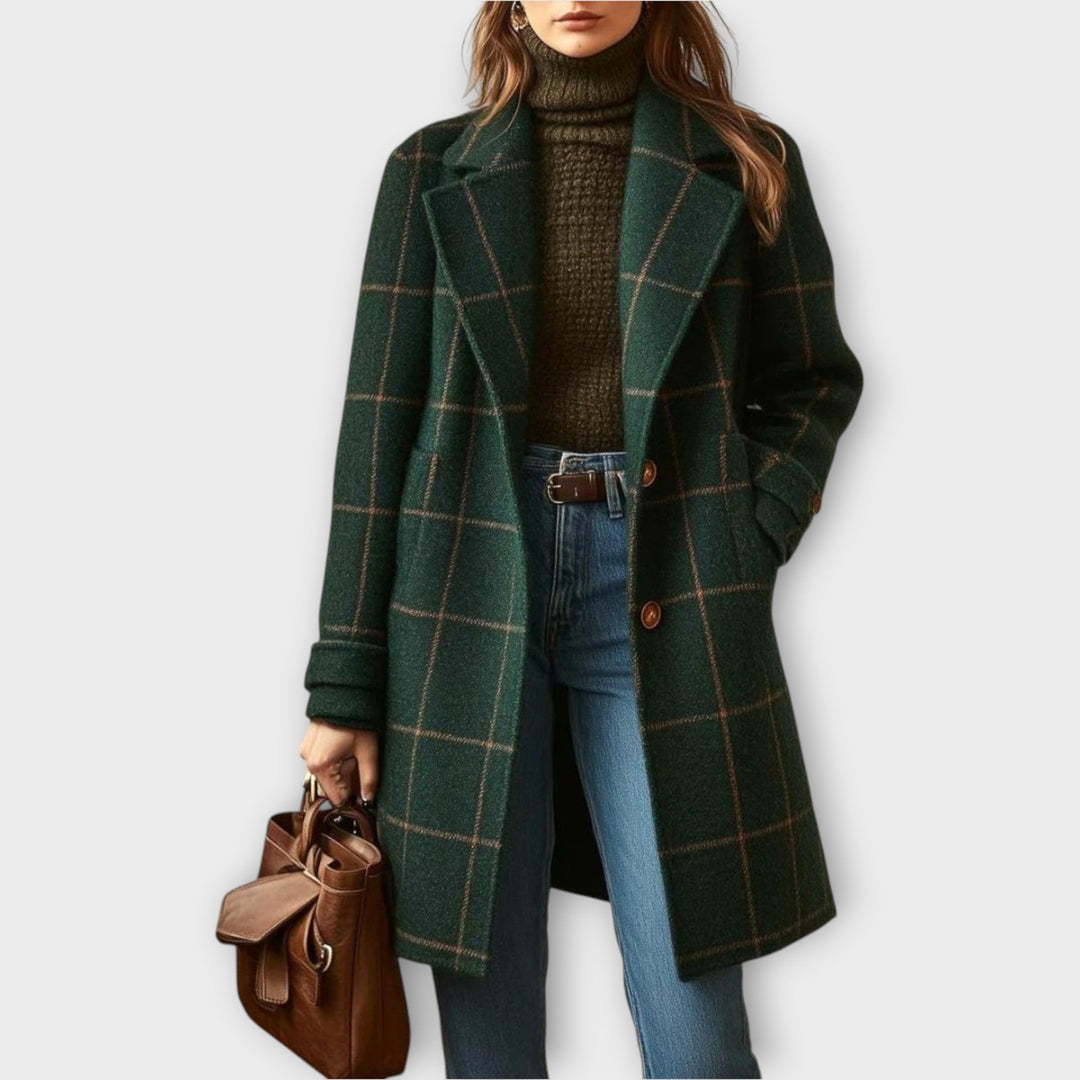 Timeless Plaid Wool Overcoat