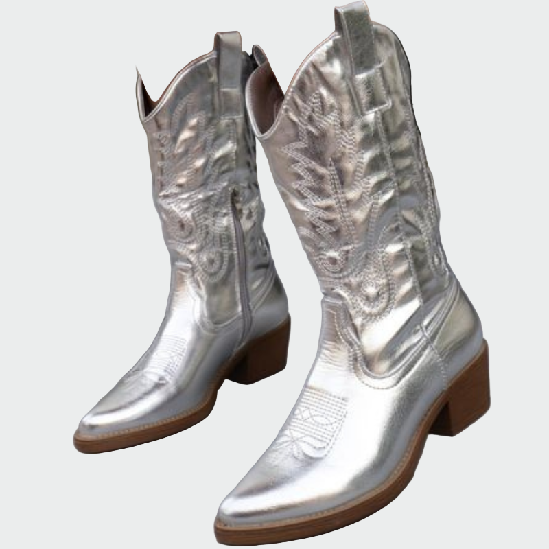 Shimmering Metallic Cowboy Boots