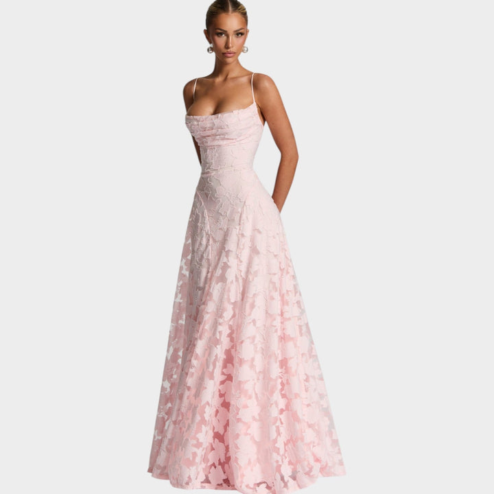 Floral Lace Maxi Gown