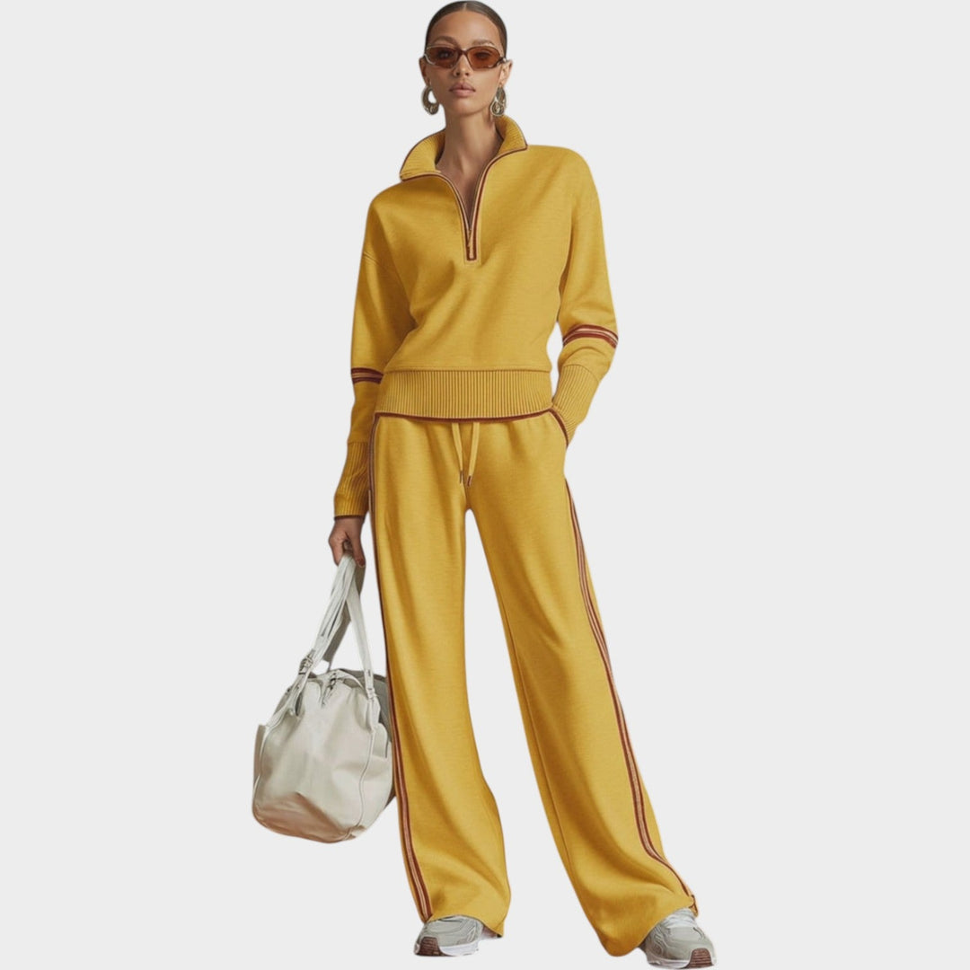 Athleisure Zip‑Neck Lounge Set