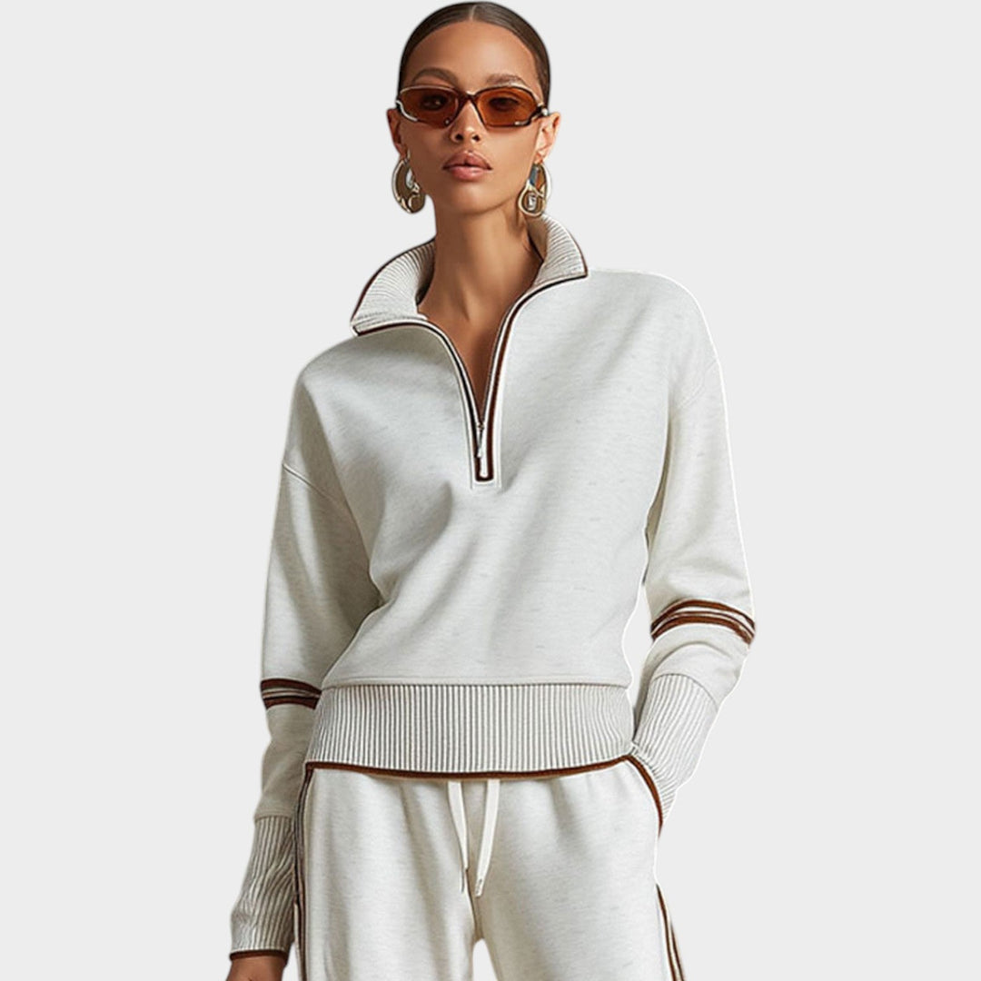 Athleisure Zip‑Neck Lounge Set