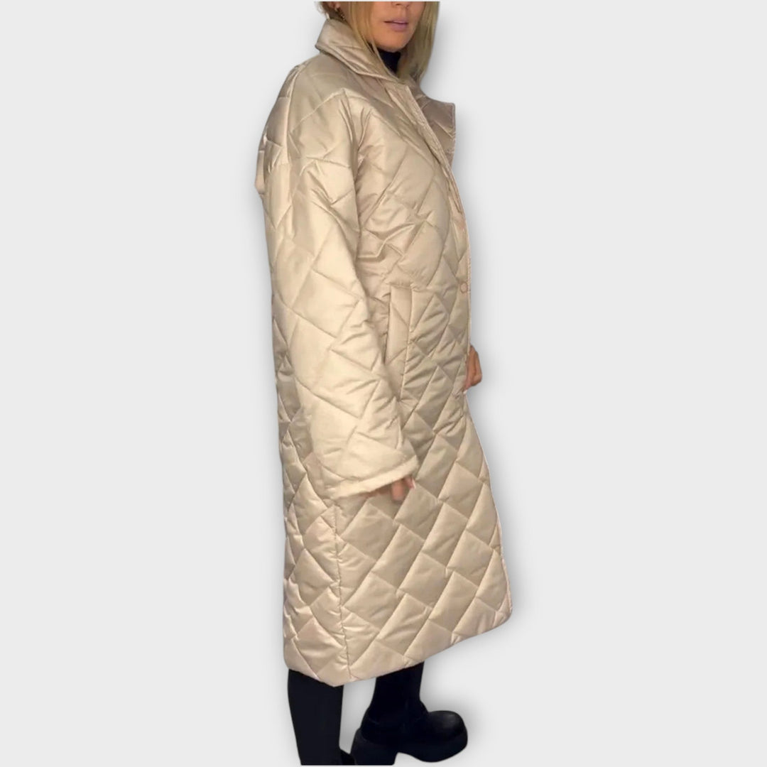 Leopard-Lined Reversible Padded Jacket