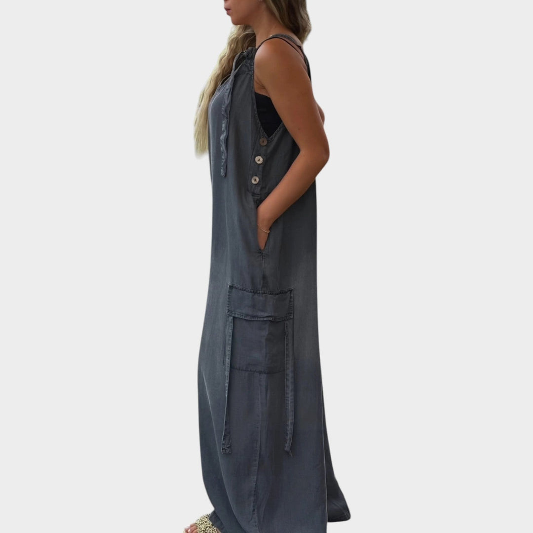 Wide-Leg Casual Jumpsuit