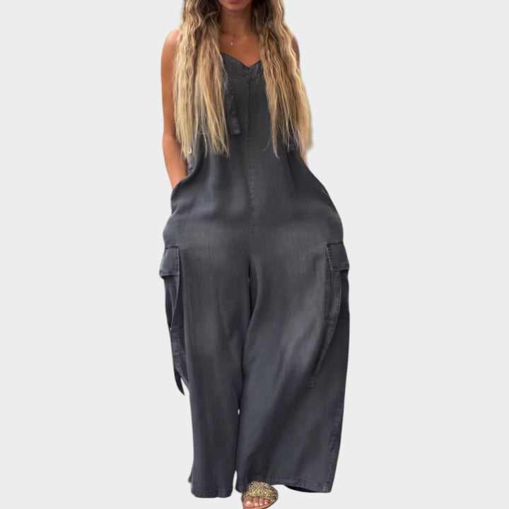 Wide-Leg Casual Jumpsuit