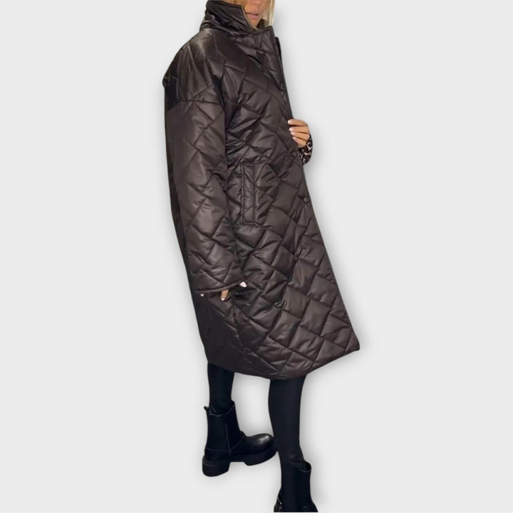 Leopard-Lined Reversible Padded Jacket