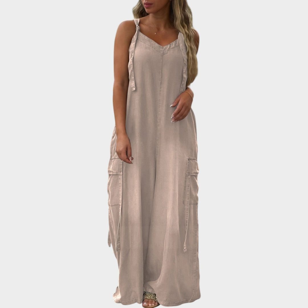 Wide-Leg Casual Jumpsuit