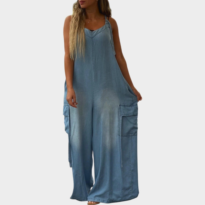 Wide-Leg Casual Jumpsuit