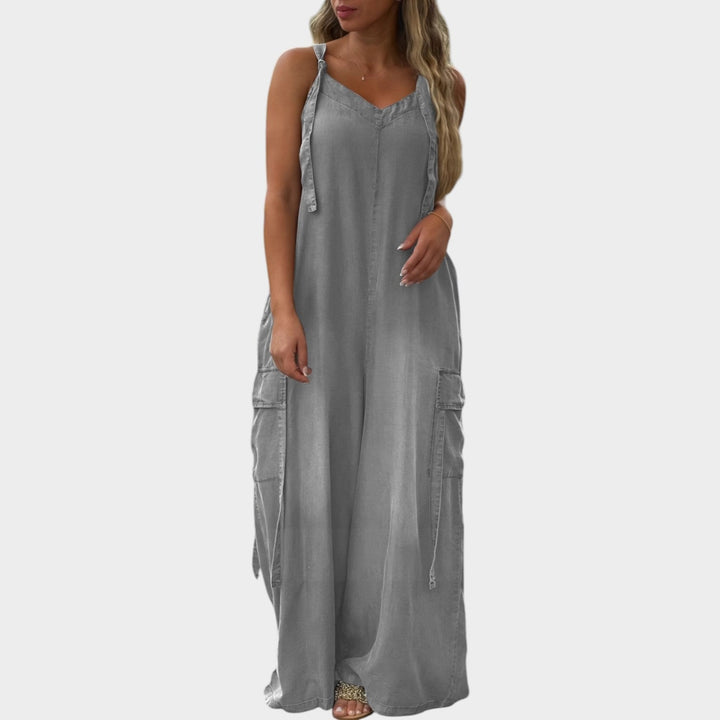 Wide-Leg Casual Jumpsuit