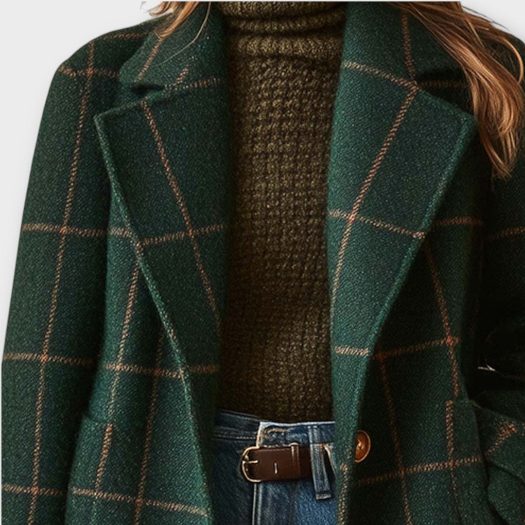 Timeless Plaid Wool Overcoat