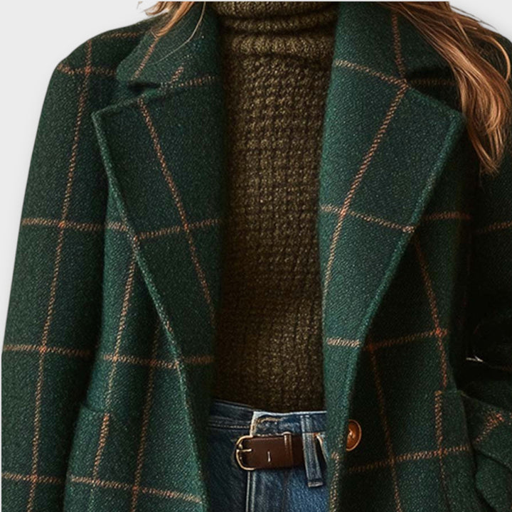 Timeless Plaid Wool Overcoat