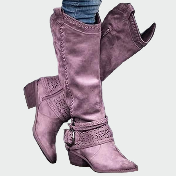 Vintage-Inspired Leather Cowboy Boots