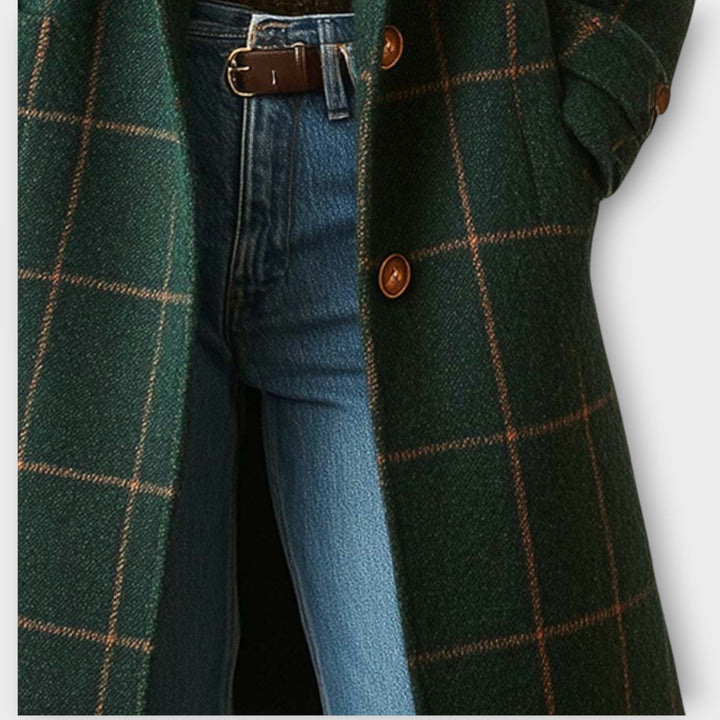 Timeless Plaid Wool Overcoat