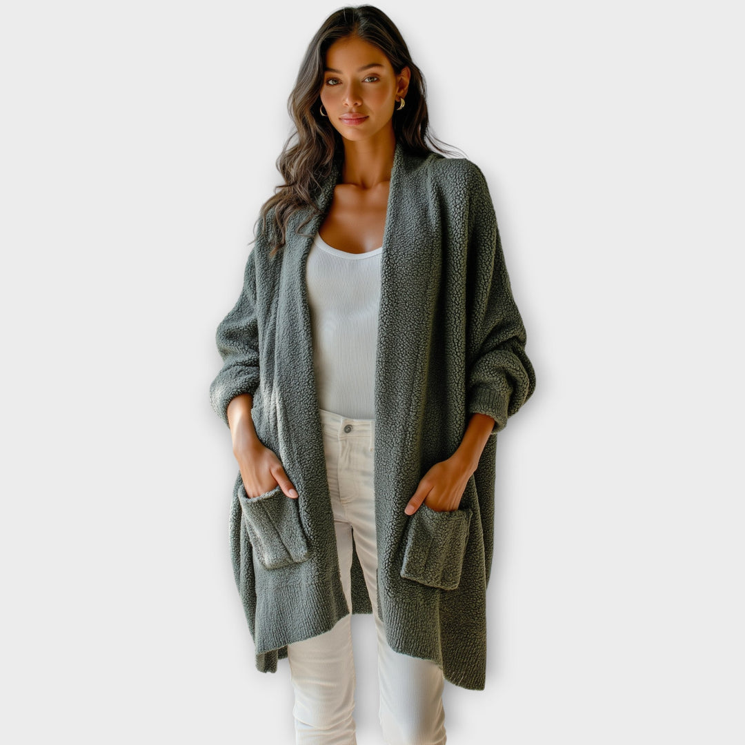 Comfortable Open-Front Relaxed Cardigan