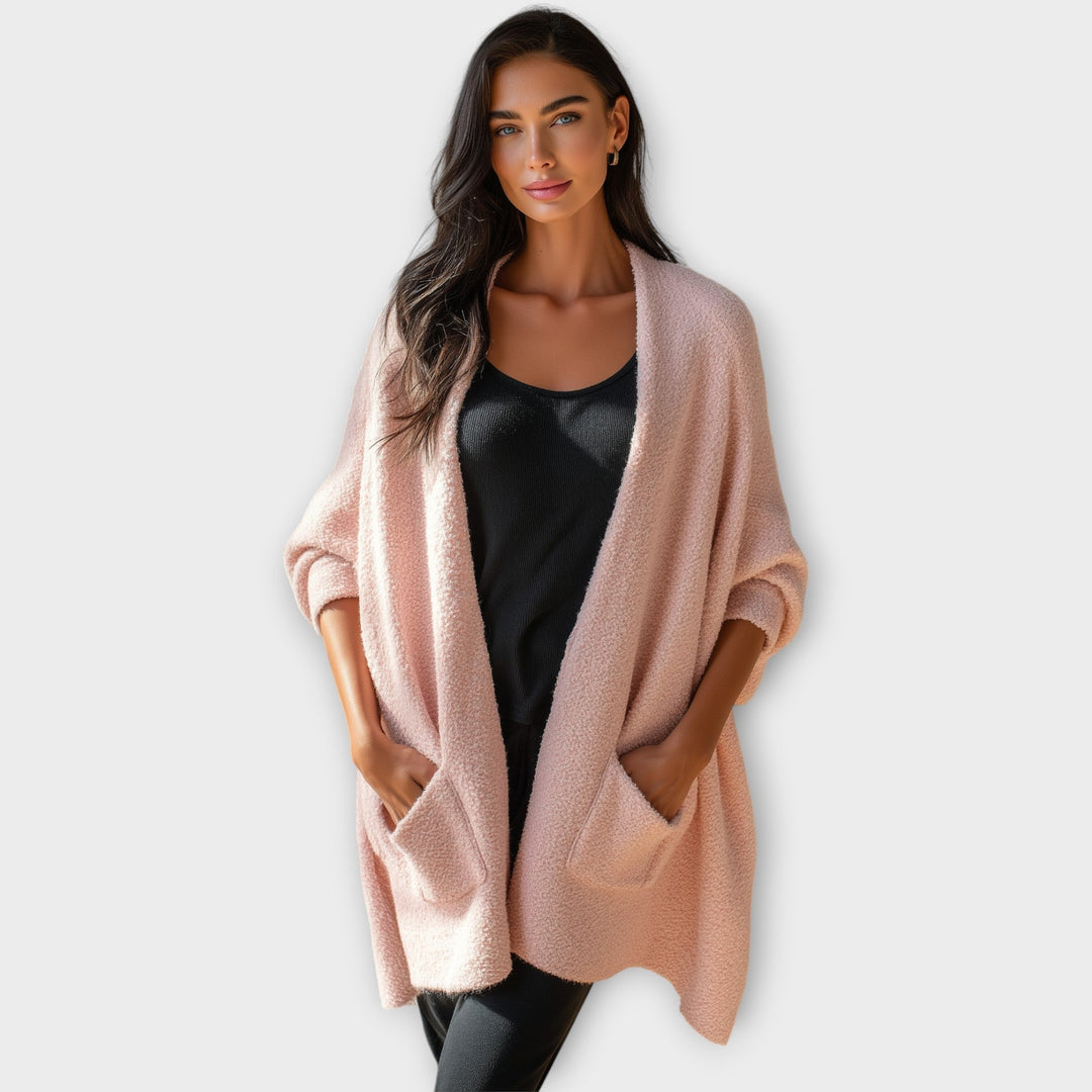 Comfortable Open-Front Relaxed Cardigan
