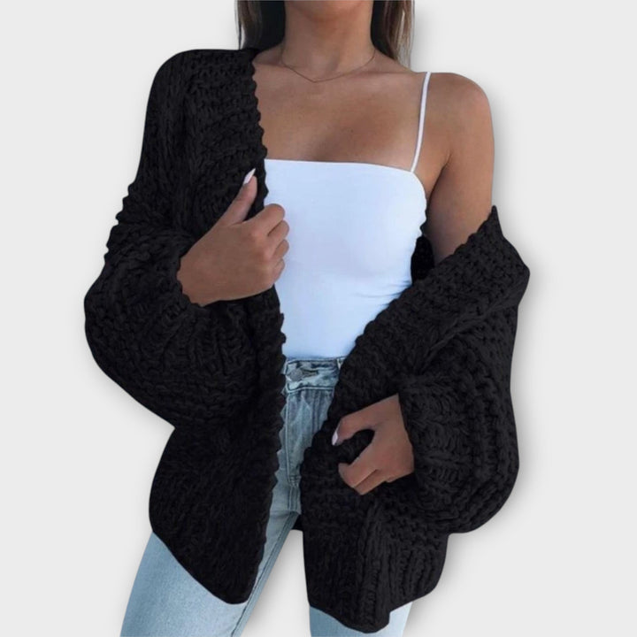 Soft Oversized Knit Open-Front Cardigan