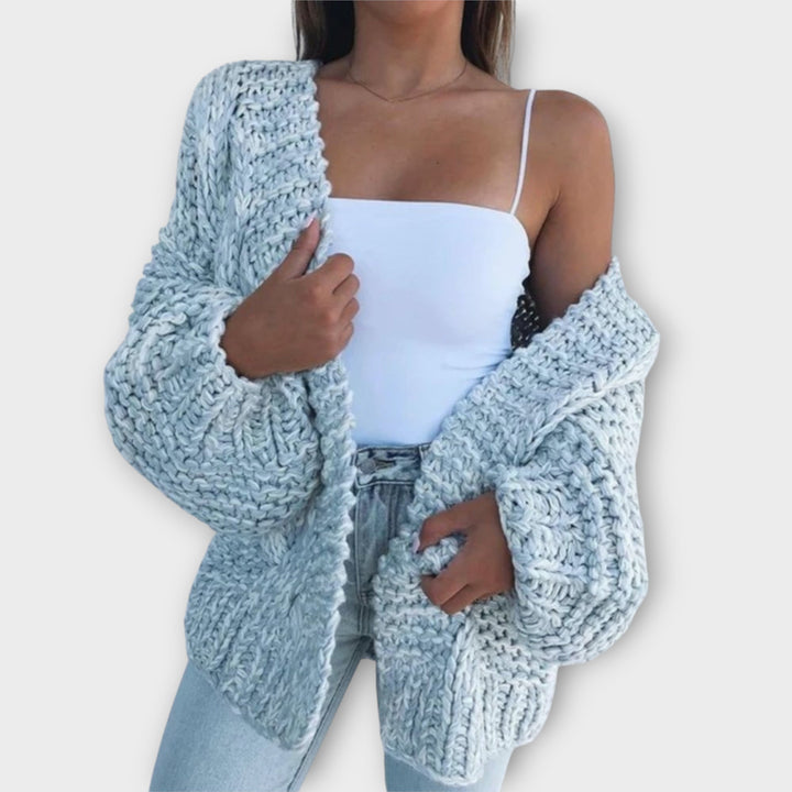 Soft Oversized Knit Open-Front Cardigan