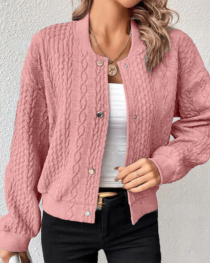 Elana™ - Relaxed Fit Button-Up Sweater