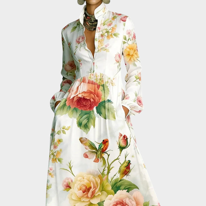 Floral Button Maxi Dress