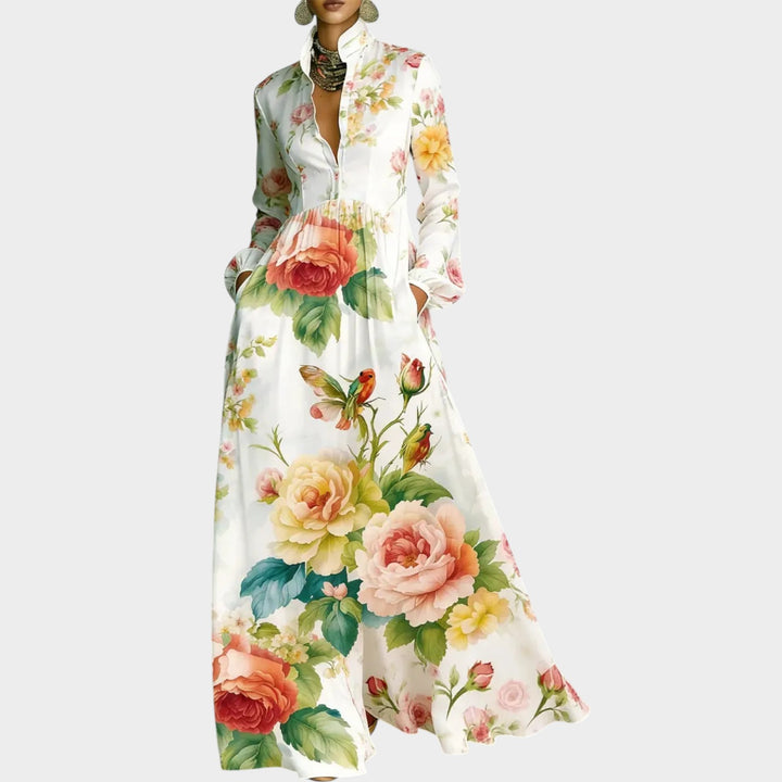 Floral Button Maxi Dress
