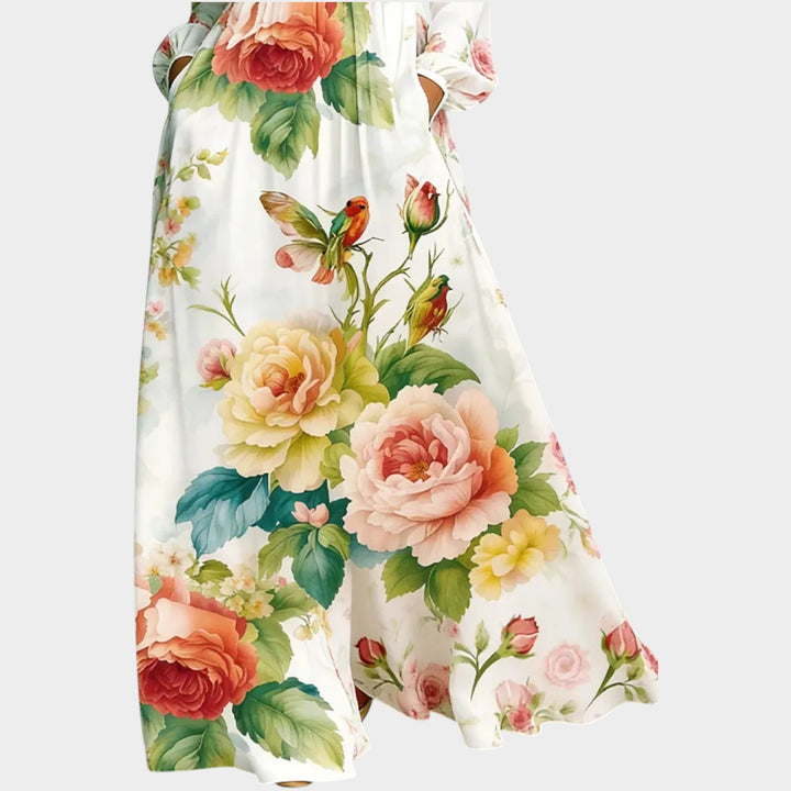 Floral Button Maxi Dress