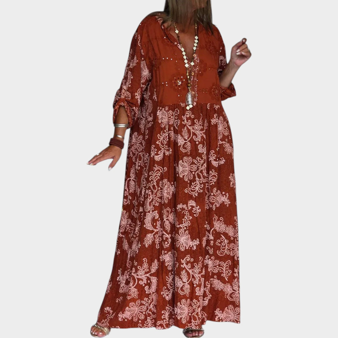 Bohemian Printed Flow Maxi Dress