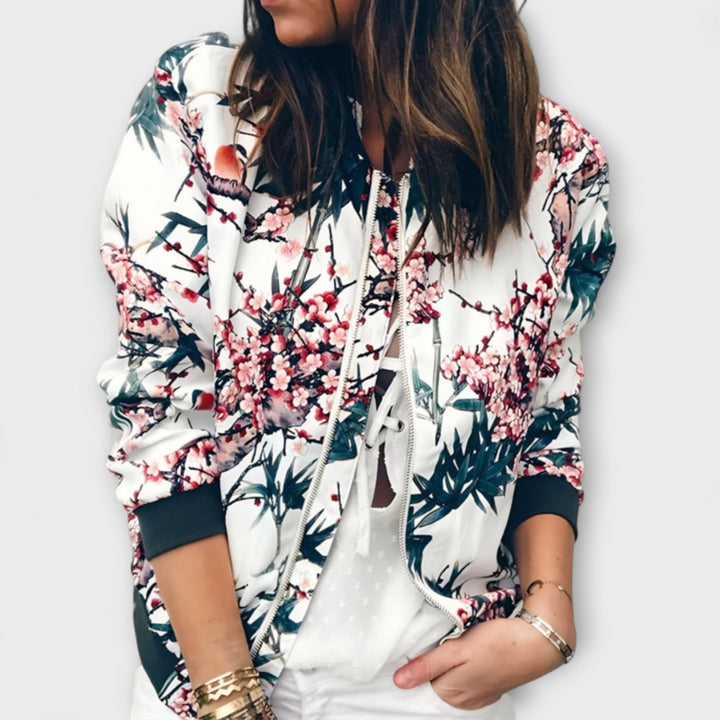 Kaelin - Floral Embellished Stylish Bomber Jacket