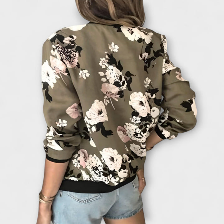 Kaelin - Floral Embellished Stylish Bomber Jacket