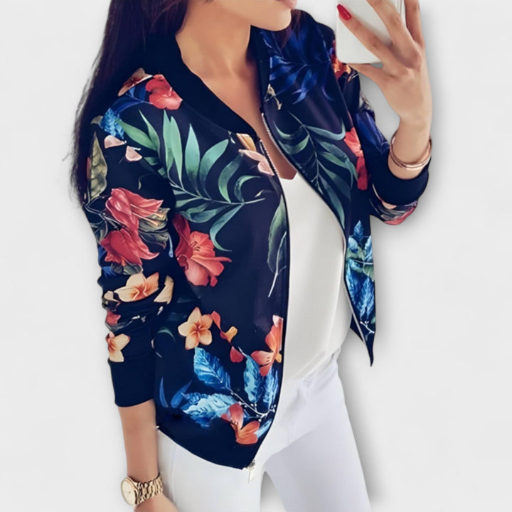 Kaelin - Floral Embellished Stylish Bomber Jacket