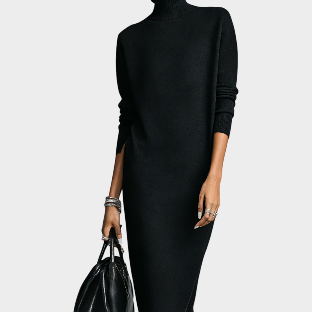 Effortless Turtleneck Midi Dress