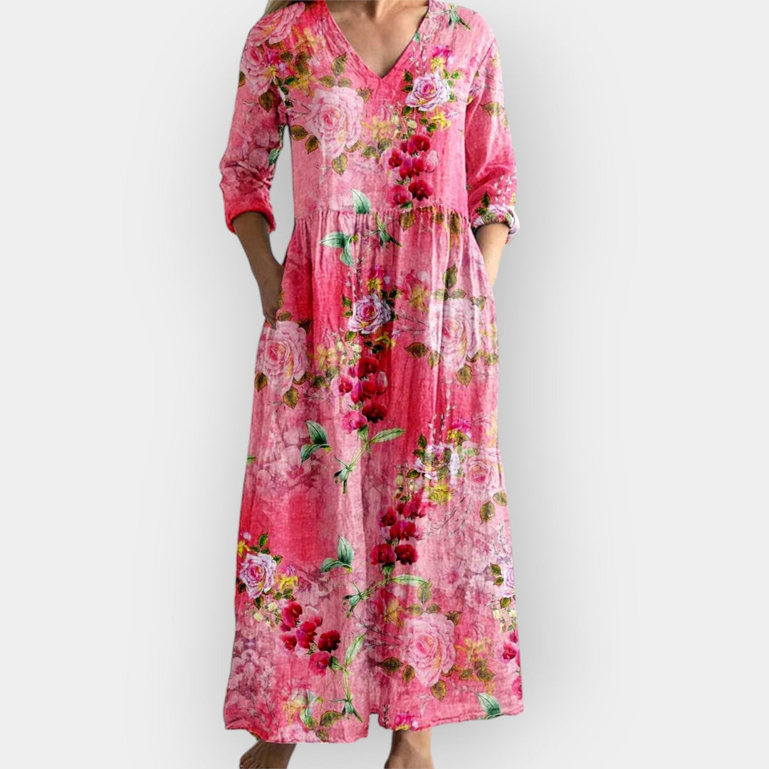 Floral Dress with Flowing Silhouette