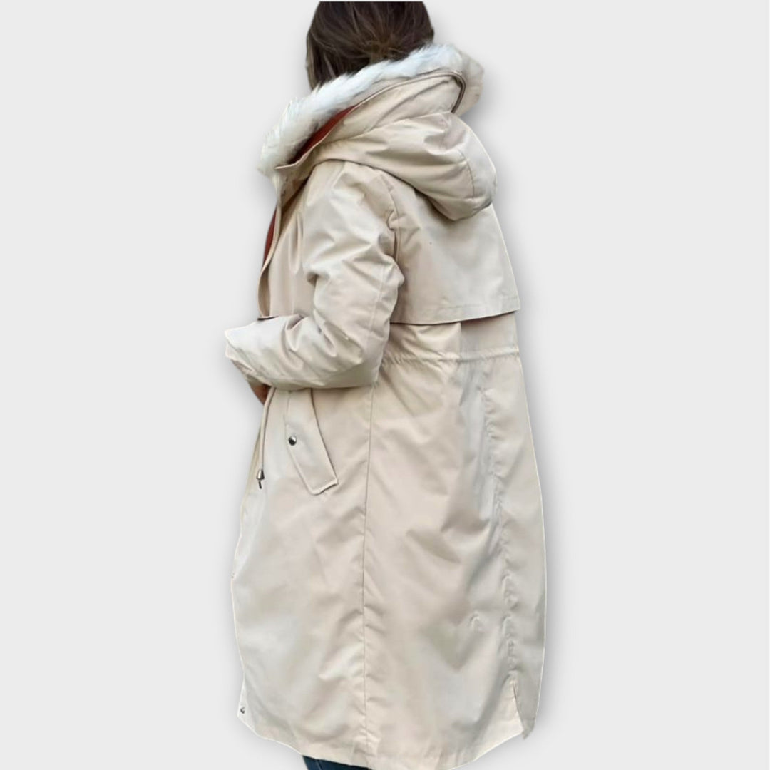 Winter Parka with Long Faux-Fur Hood