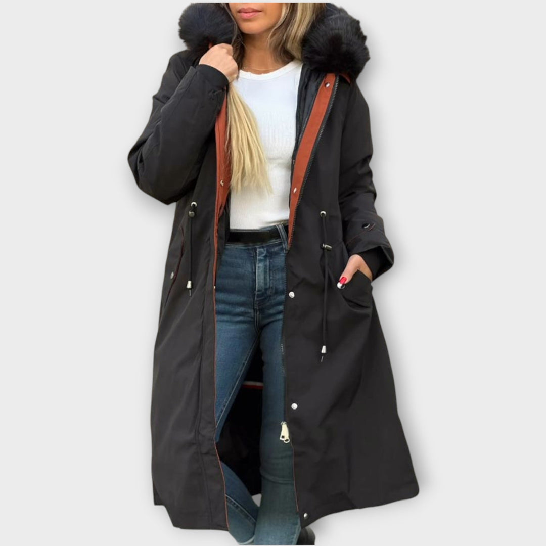 Winter Parka with Long Faux-Fur Hood