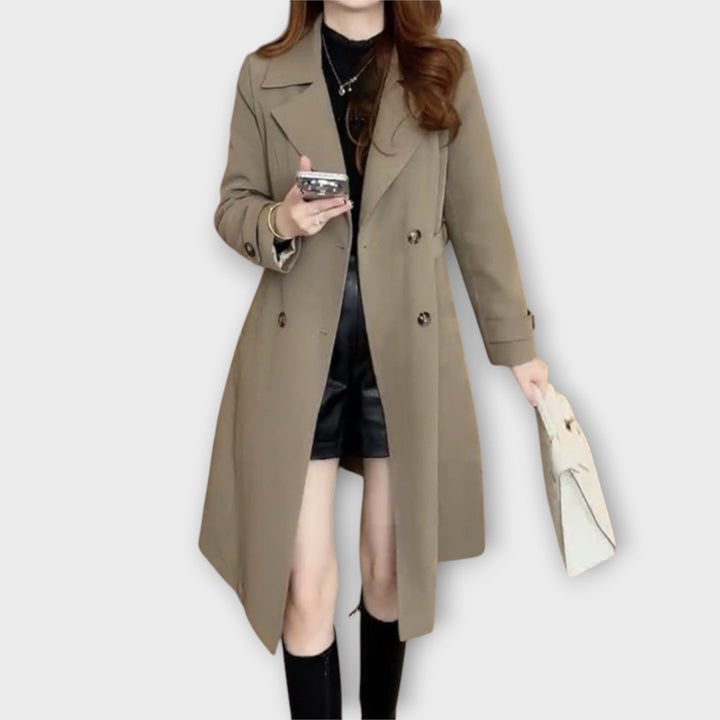 Timeless Double-Breasted Trench Coat with Refined Tailoring