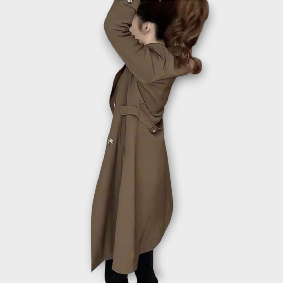 Timeless Double-Breasted Trench Coat with Refined Tailoring