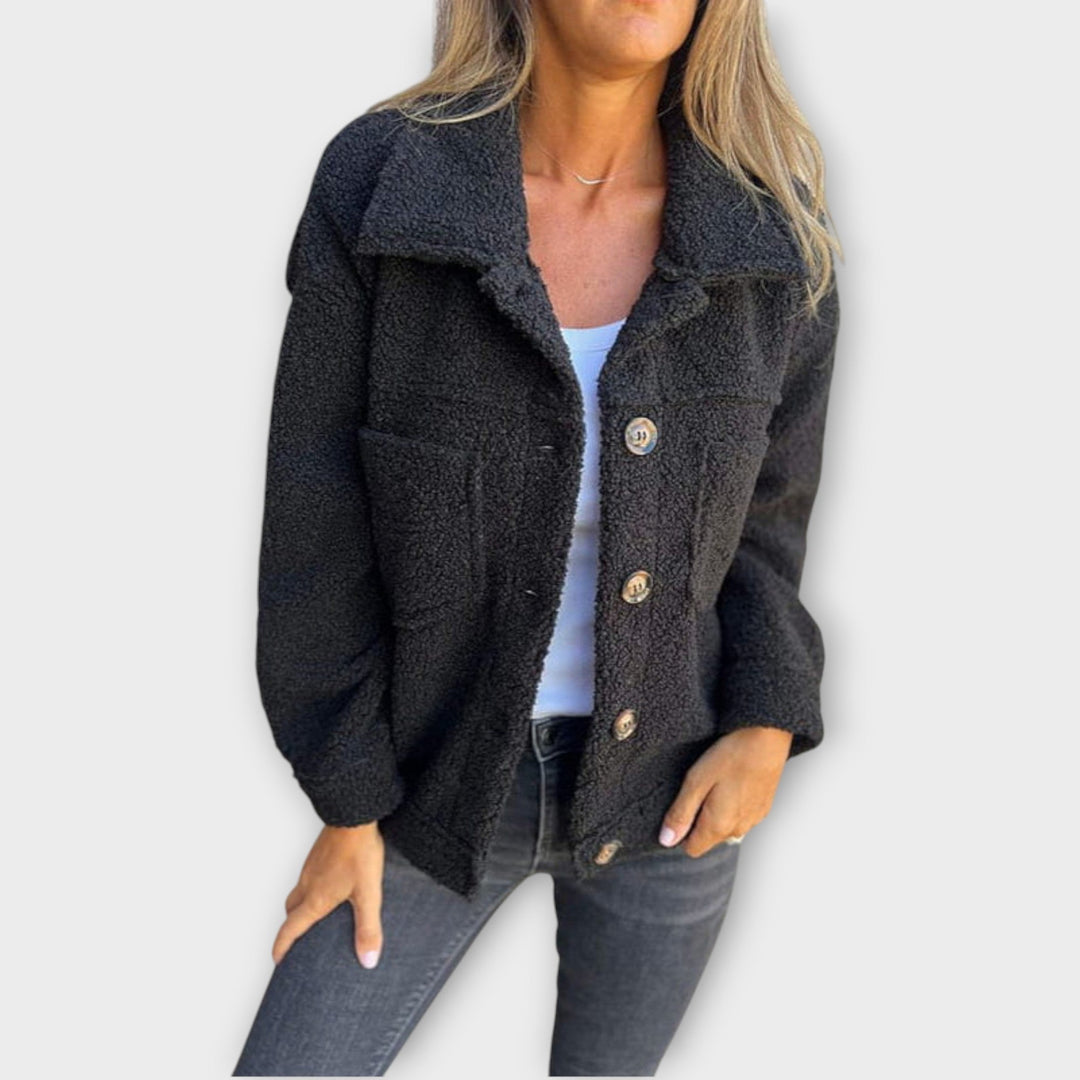 Charming Cozy Button-Up Sherpa Jacket