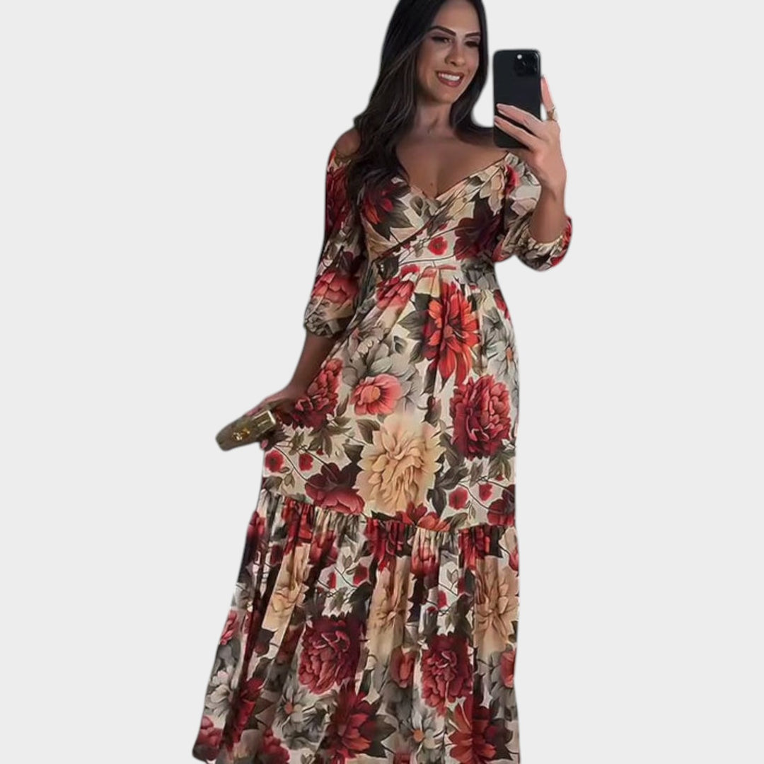 Floral Wrap Maxi Dress