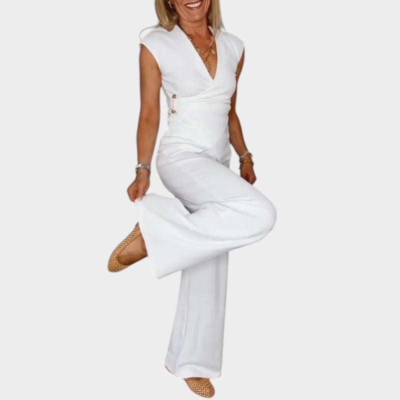 Chic Wrap Top & Wide Leg Set