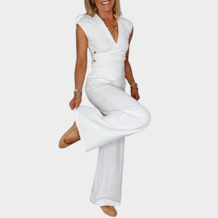 Chic Wrap Top & Wide Leg Set