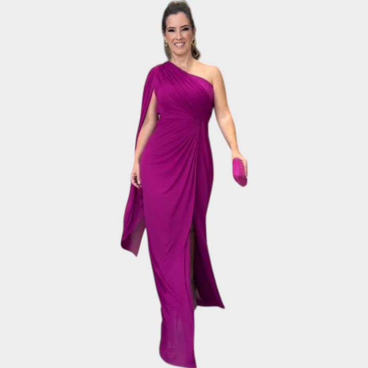 One-Shoulder Evening Gown