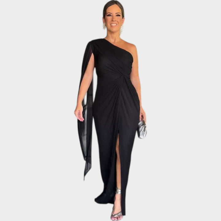 One-Shoulder Evening Gown