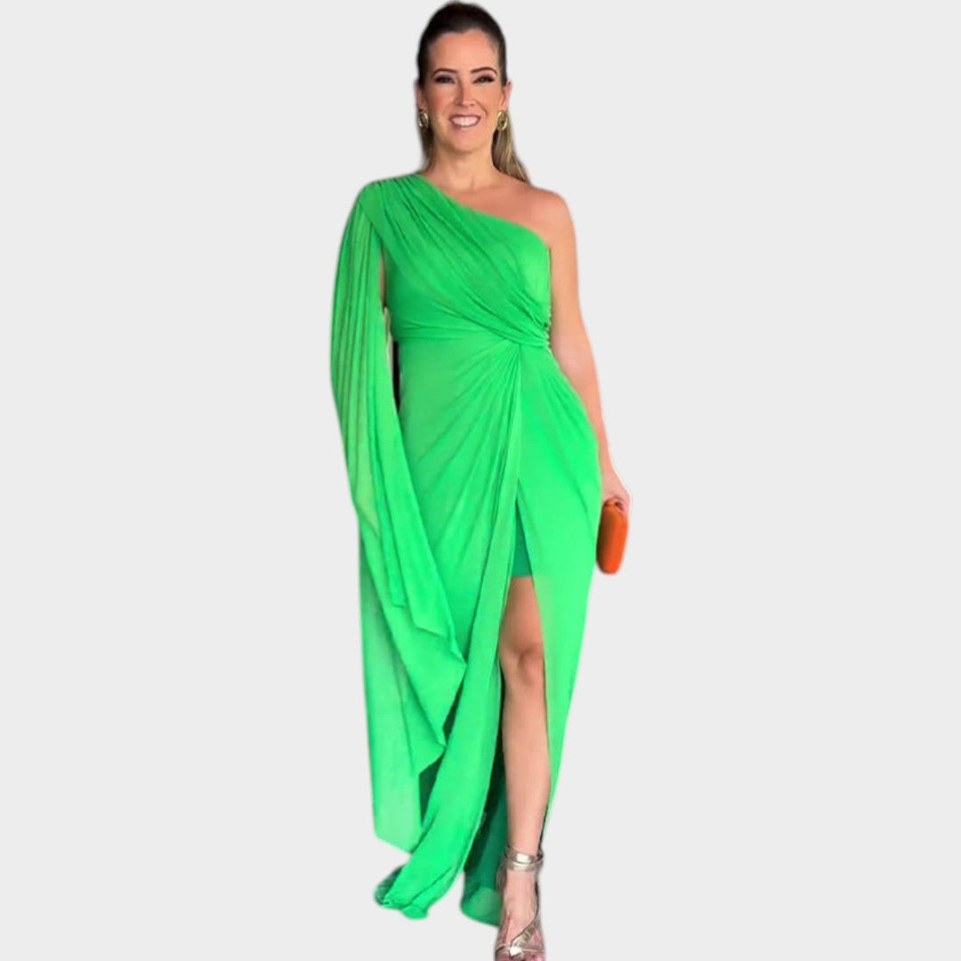 One-Shoulder Evening Gown