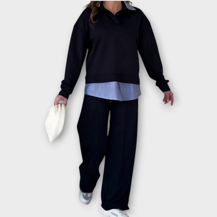 Layered Look Relaxed Fit Two-Piece Set