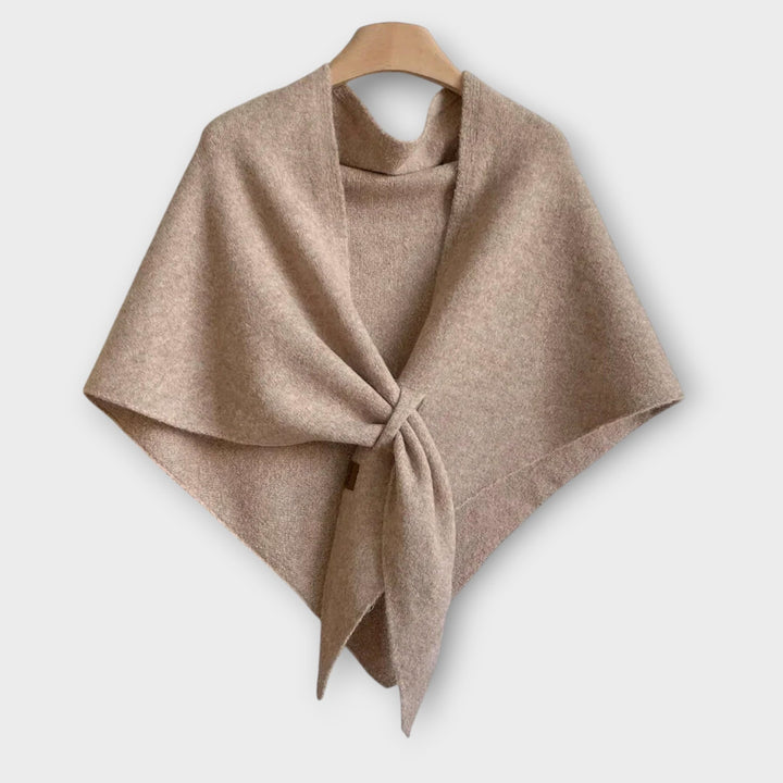 Warm Tie-Front Shawl Wrap