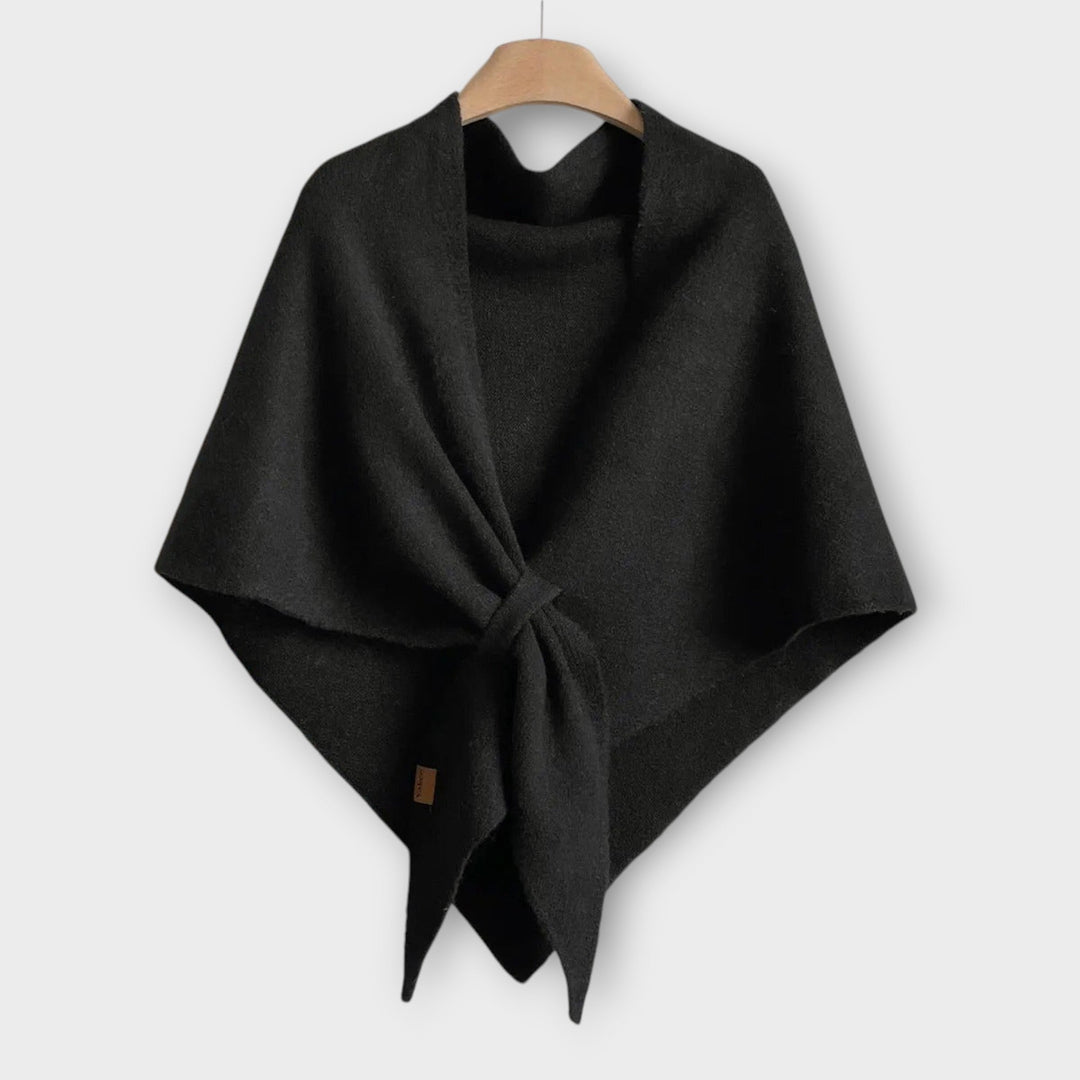 Warm Tie-Front Shawl Wrap