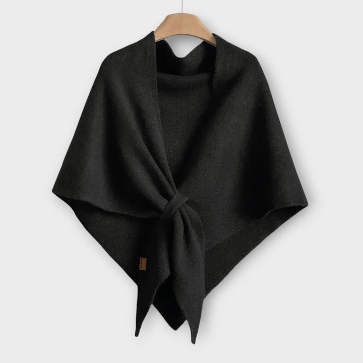 Warm Tie-Front Shawl Wrap