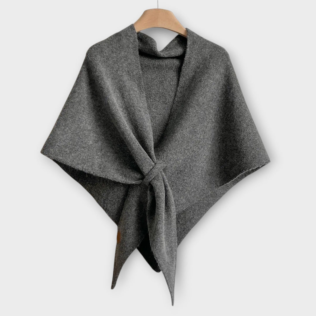 Warm Tie-Front Shawl Wrap