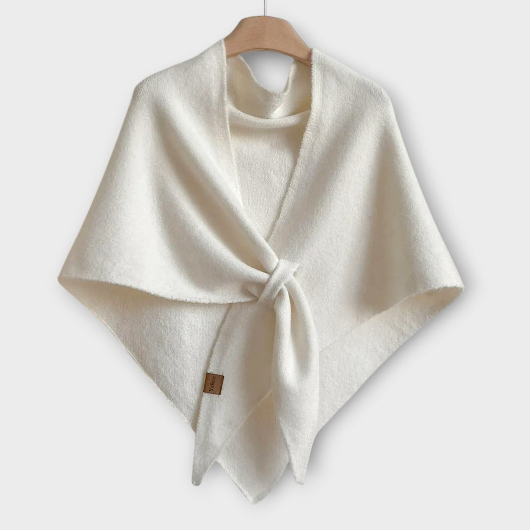 Warm Tie-Front Shawl Wrap