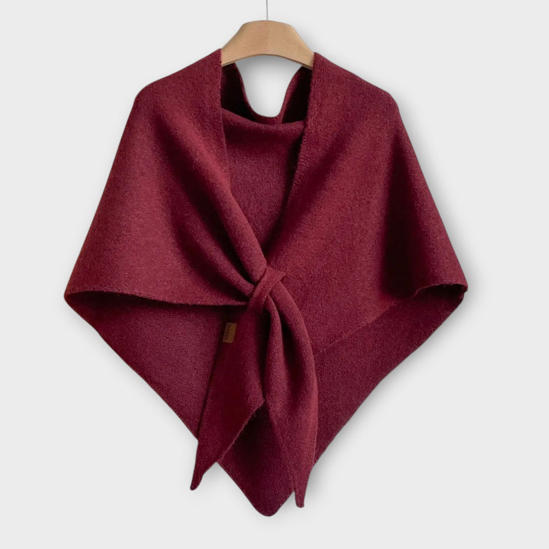 Warm Tie-Front Shawl Wrap