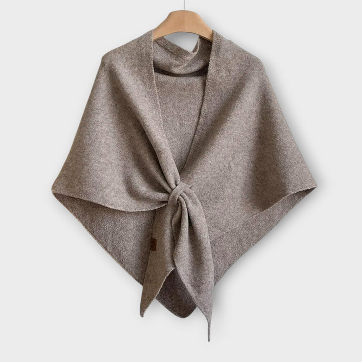 Warm Tie-Front Shawl Wrap